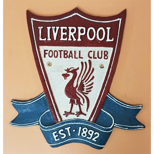 3 - Liverpool Cast Iron Supporters Plaque - 25cm x 24cm diameter