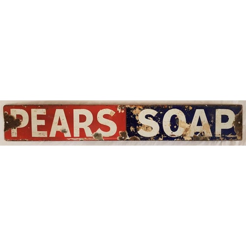 13 - Belfast Trams, 'Pear Soap' enamel advertising sign, c1900