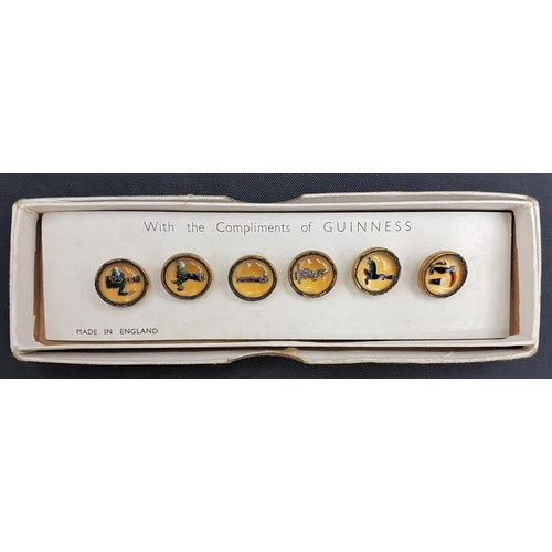 22 - Cased Set of six Guinness Buttons
