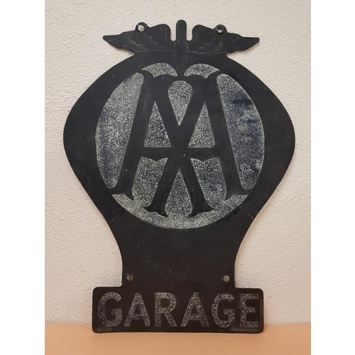 29 - Vintage Double sided AA Garage Sign, c.17 x 22.5in