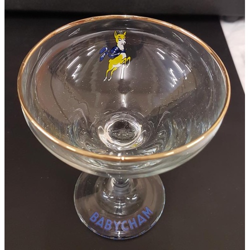 47 - 12 Original Babycham Drinking Glasses