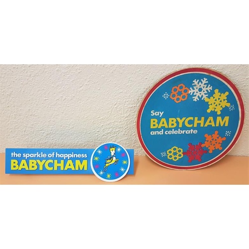 49 - Babycham Shelf Sign and a Large Double-Sided Beer Mat