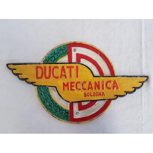 55 - 'Ducati' Sign - 13.5 x 8ins