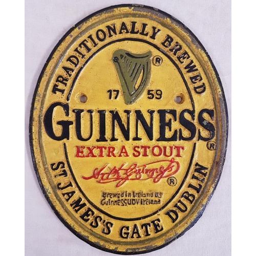 56 - Small 'Guinness' Sign - 6.5 x 8ins