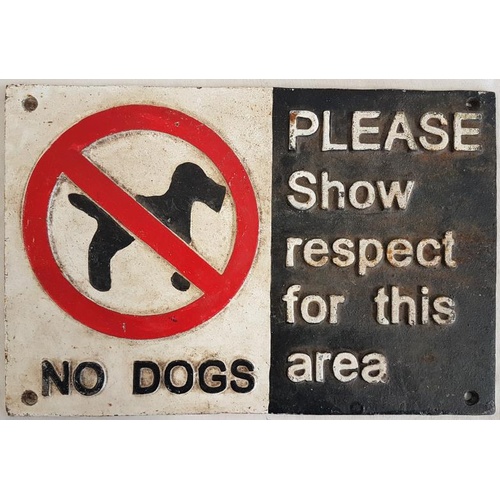 59 - 'No Dogs' Sign - 11.5 x 8ins