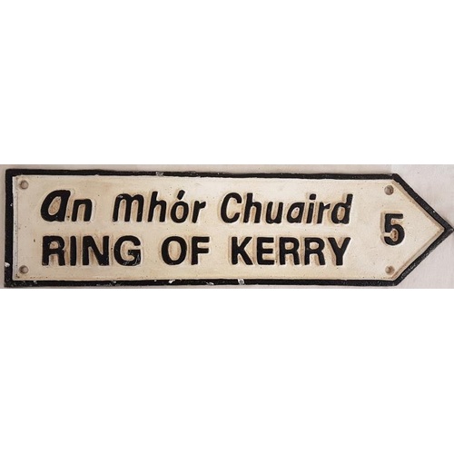 65 - 'Ring of Kerry' Cast Metal Sign - 4 x 15.5ins