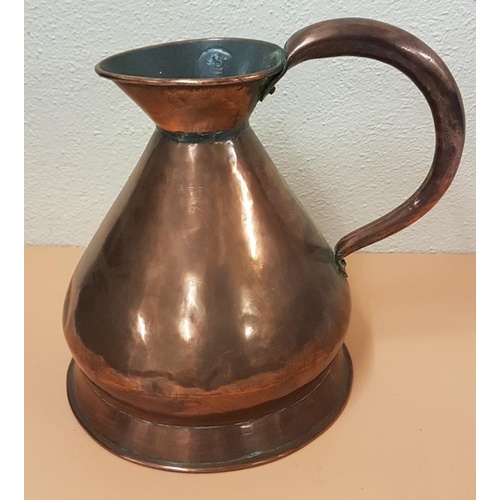 68 - Late 19th Century Copper Gallon Measure - Stamped George IV 1824. 30cm to top of handle. Total width... 