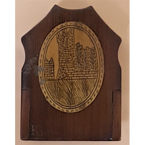 100 - 19th Century Killarney Wood Watch Case, Muckross Abbey