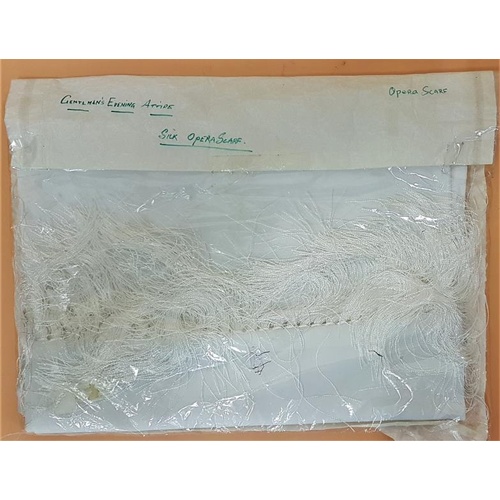 112 - Early 20th Century Operal Scarf in original packing. Notes on packing read: Mr. Felix Cronin, Govern... 