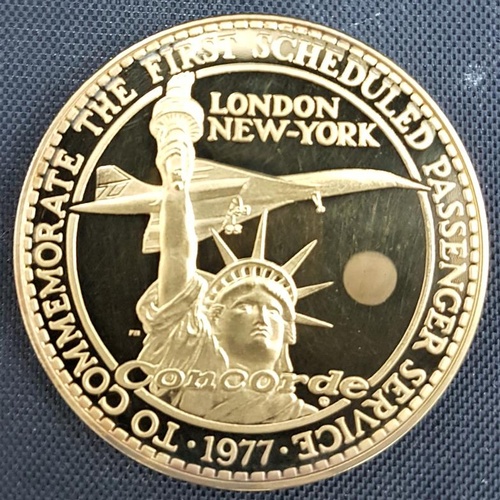 135 - To commemorate the first scheduled passenger service from London to New York 1977 John F Kennedy Air... 