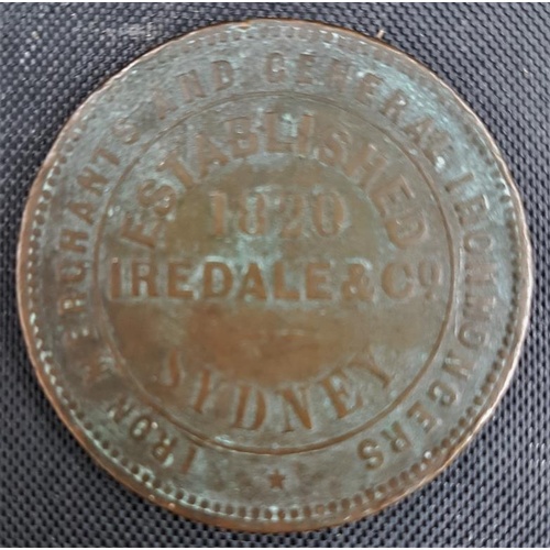 152 - Token 1 Penny Iredale & Company, Iron Merchants and Ironmongers, established 1820, Sydney, Austr... 