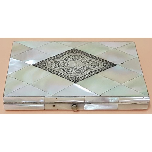 172 - Mother of Pearl Card Case, pristine condition inside