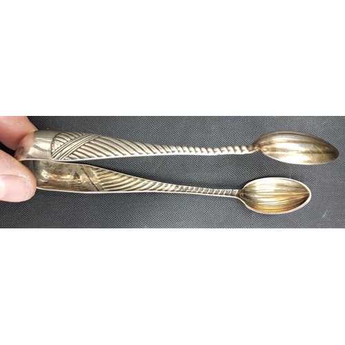 173 - Sterling Silver Sugar Tongs, 925 Silver - 19 grams - 11cm