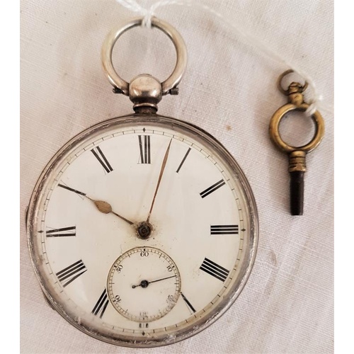 229 - Antique silver pocket watch, hallmarked Chester 1897(working order)