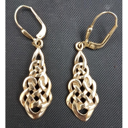 261 - Pair of 10ct Gold Celtic Design Earrings - approx. 4.5 grams