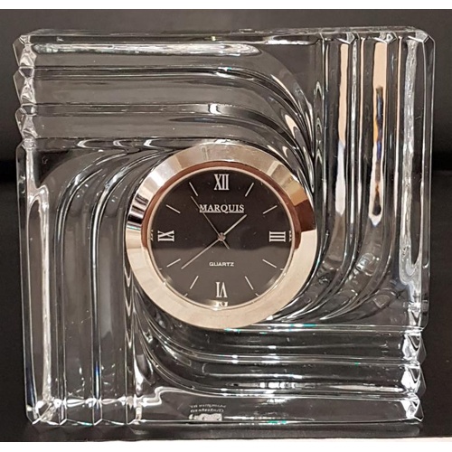 288 - Waterford Crystal Clock with Box.- 4ins x 4ins