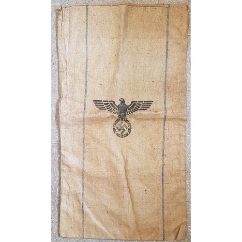 356 - Original German Hessian 1938 flour sack. 127cm x 69cm (good condition).