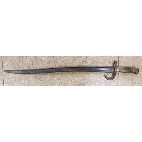 361 - 19th Century French Bayonet and Scabbard - 71cm long