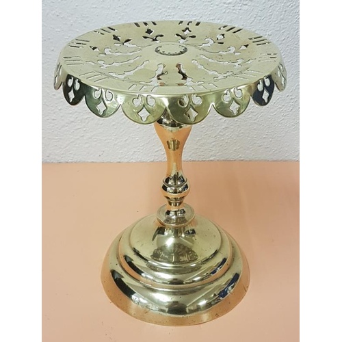 385 - Heavy Brass Trivet, c.9.5in tall