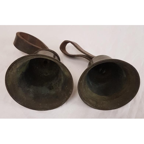 396 - 2 Antique 18th Century Richard Wells bronze hand bells