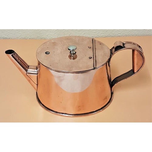 397 - Arts & Craft Period: Very good quality copper teapot with removable tea leaf strainer. Undamaged... 