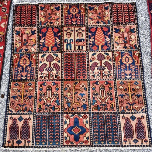 443 - Handmade Iranian wool carpet, Tribal Pattern design. Mid 20th Century. Full pile, 100% pure wool. 12... 