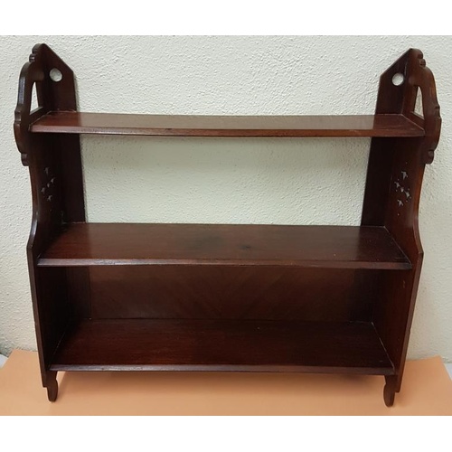 456 - Set of Open Mahogany Wall Shelves/Bracket, c.22.5in wide, 22.5in tall