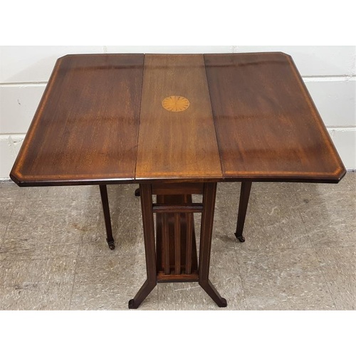 462 - Edwardian Inlaid Mahogany Sutherland Table, c.24 x 30.5 x 25in tall