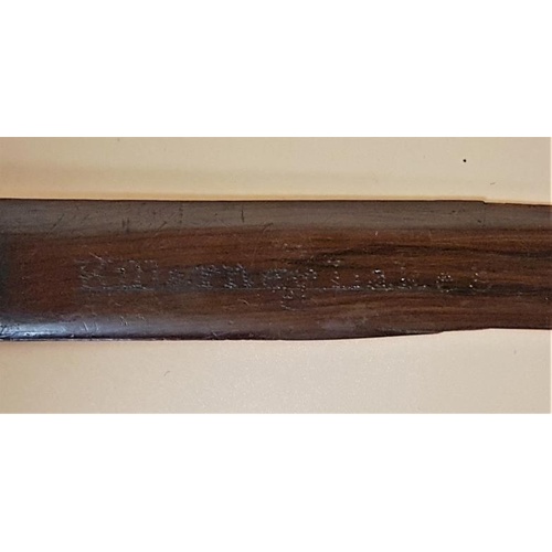 83A - 19th Century Killarney Wood Page Turner. Engraved Killarney Lakes - 26cm long
