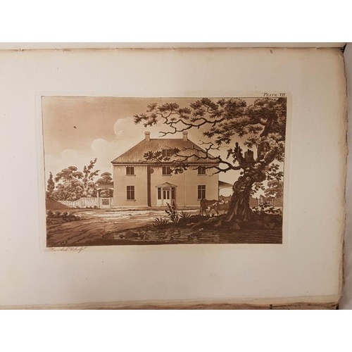 7 - John Plaw. Rural Architecture. 1796. 1st edit. Folio. 62 fine aqua-tinted plates. Irish book plate. ... 
