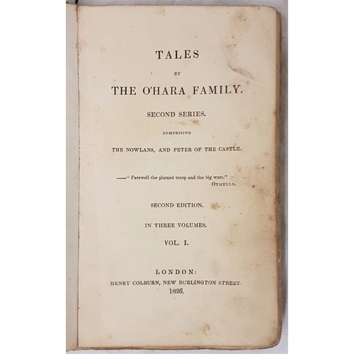 28 - Banim John Tales of The O Hara second series in three volumes London 1826