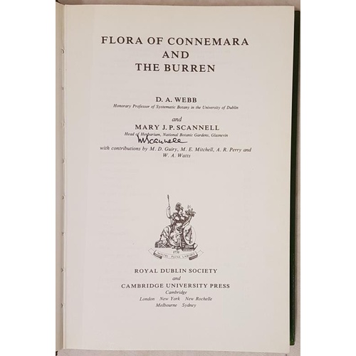 39 - D A Webb and Mary J P Scannell, Flora of Connemara and the Burren,1983, RDS & Cambridge Universi... 