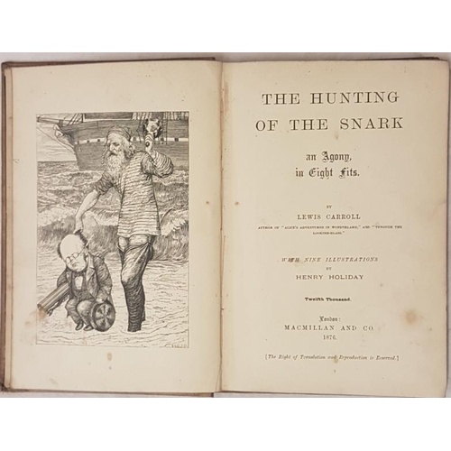 62 - Lewis Carroll, The Hunting of the Snark, an Agony in Eight Fits. Macmillan and Co. 1876, Twelfth Tho... 