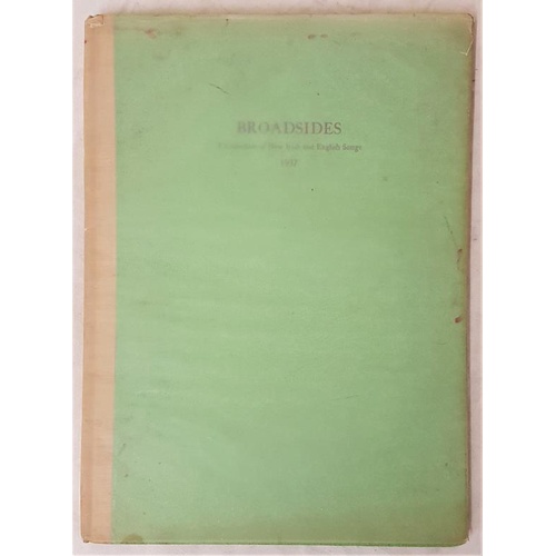 70 - Cuala Press Broadsides A Collection of New Irish and English Songs 1937 1971 Reprint