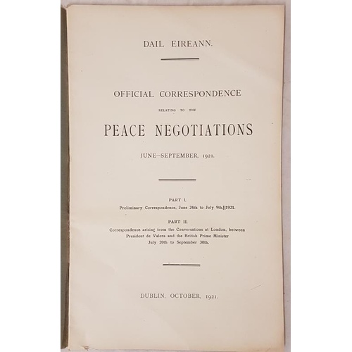 81 - War of Independence. Official Correspondence relating to the Peace Negotiations June to September 19... 