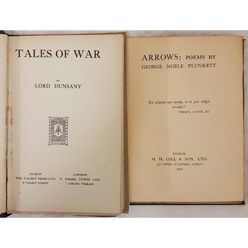 122 - Lord Dunsany. Tales of War. 1918. 1st edit with copy of Lady Dunsany’s letter inserted Decorative co... 