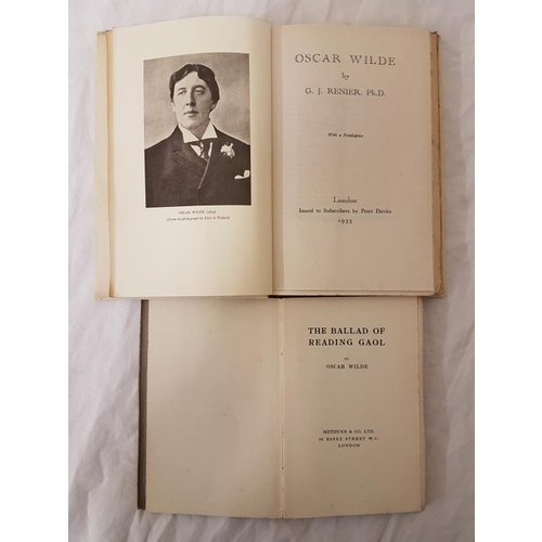 148 - Oscar Wilde. The Ballad of Reading Gaol 1910 and G. Renier. Oscar Wilde. 1933. Limited edition. Sign... 