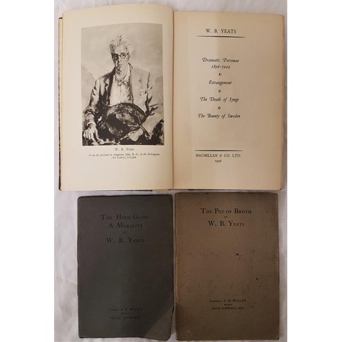 167 - W.B. Yeats. Dramatis Personae. 1936. 1st edit. And The Hour Glass: A Morality. 1907 and he Pot of Br... 