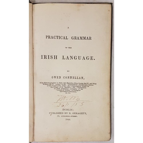 180 - A Practical Grammar of the Irish Language. Owen Connellan. 1844. 120 pages. Excellent copy in emboss... 