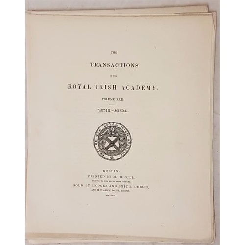 602 - Transactions of the Royal Irish Academy. 2 boxes. Science, archaeology, history etc. 1860s to modern... 