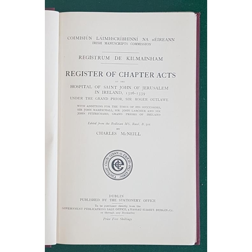 12 - Charles McNeill. Registrum fe Kilmainham, 1932