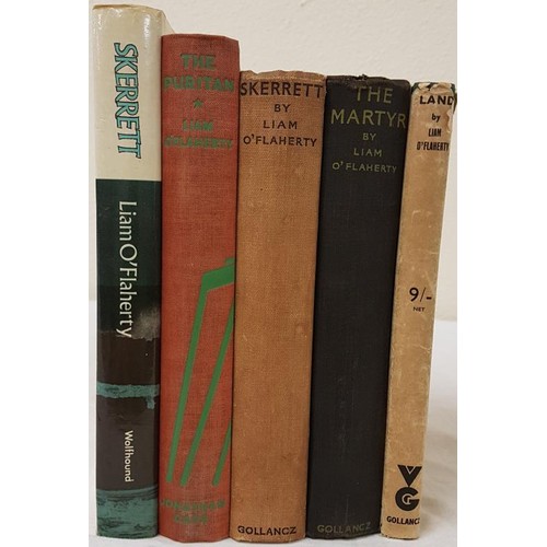 33 - Liam O'Flaherty  'The Martyr', 'The Puritan', first editions, and 3 others.