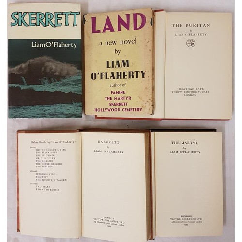33 - Liam O'Flaherty  'The Martyr', 'The Puritan', first editions, and 3 others.
