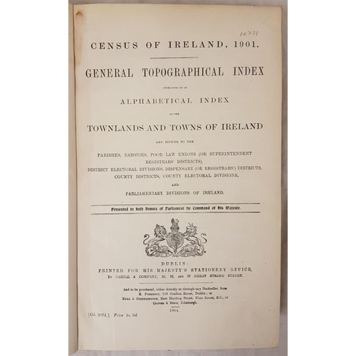 45 - Townlands Index] General Topographical Index to the Townlands and Towns of Ireland. [prepared for th... 