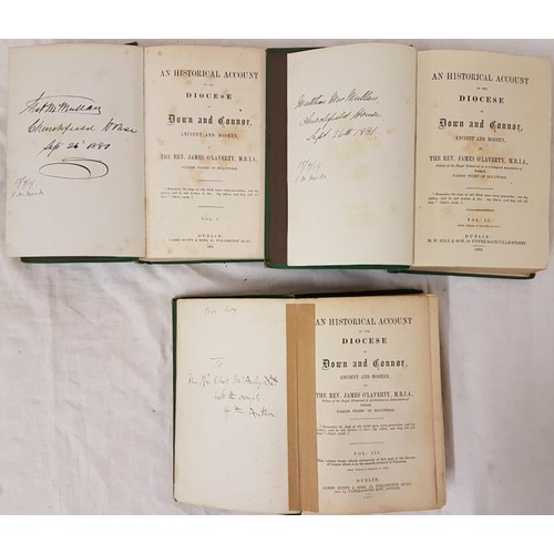 128 - Rev. J. O. Laverty Diocese of Down and Connor – Ancient & Modern. 1878/1884. 3 volumes. Fi... 