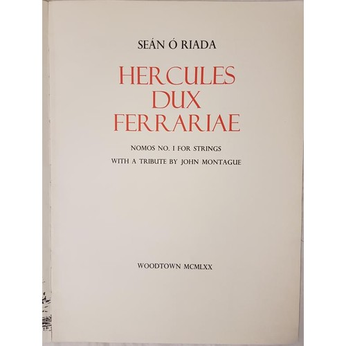 145 - Sean O’Riada. Hercules Dux Ferrariae. Nomos No. 1: for strings. Sean O’Riada. Tribute by... 