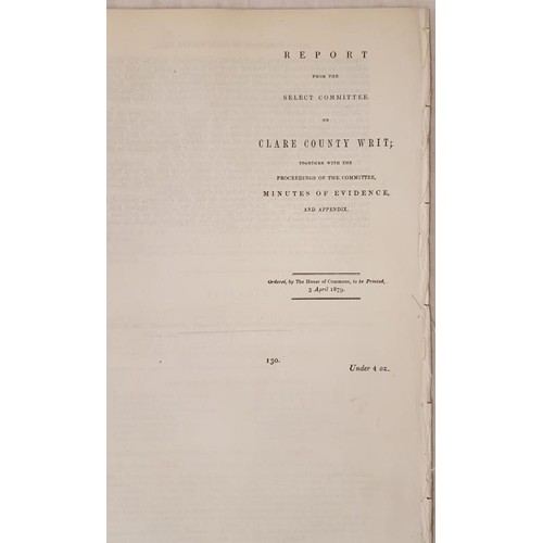 150 - Historic County Clare election. 1879. Enquiries into election of and Bryan O’Loughlin with evi... 