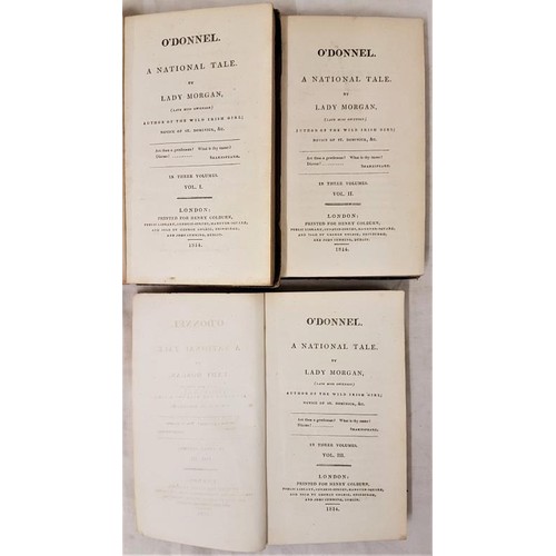 190 - Lady Morgan 'O'Donnell, A National Tale' 1814, used (3)