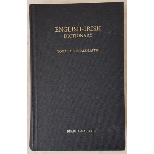 198 - De Bhaldraithe Tomais. English Irish Dictionary, 1 vol, 1959