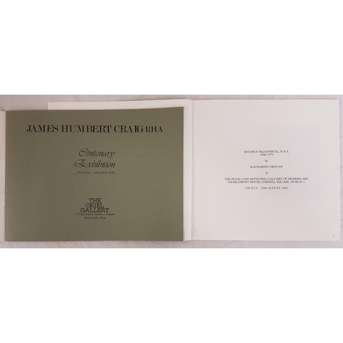 215 - James Humbert Craig – Centenary exhibition catalogue of artist’s work at Oriel Gallery Dublin 1978; ... 